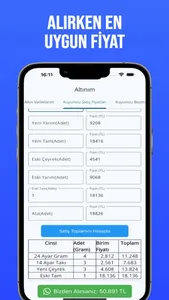Altınım - Altın Fiyat Takibi screenshot 1