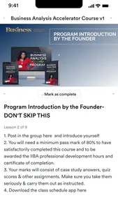 Business Analysis School screenshot 2