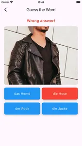 Learn German Words Quiz screenshot 1