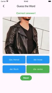 Learn German Words Quiz screenshot 2