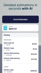SimplyWise: Cost Estimator screenshot 1