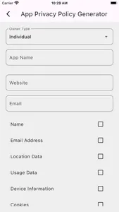 Privacy Policy Generator Tools screenshot 2