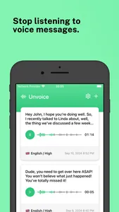 Unvoice: Voice Message to Text screenshot 0