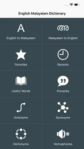 Bilingual Malayalam Dictionary screenshot 0