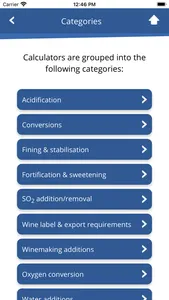 AWRI Winemaking Calculators screenshot 2