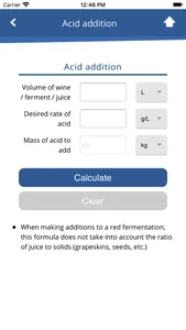 AWRI Winemaking Calculators screenshot 3