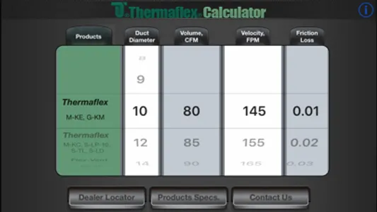 Thermaflex Duct Calculator screenshot 0