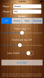 Darts Scorekeeper screenshot 0