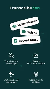 Voice Memo AI Transcribe screenshot 0