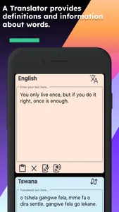 English Tswana Translator screenshot 2