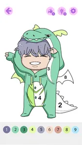 Chibi Idol Coloring by Number screenshot 4