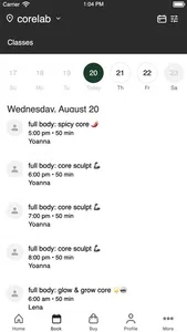 corelab pilates screenshot 1