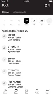 The Studio Booking App screenshot 1