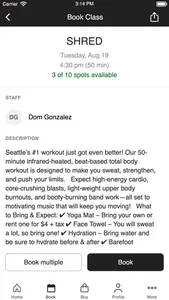 The Studio Booking App screenshot 2