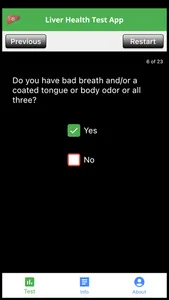 Liver Health Test App screenshot 1