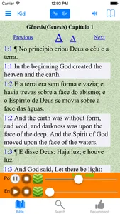 Portuguese English Holy Bible screenshot 0