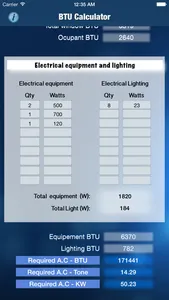 BTU Calculator -  Data Centers screenshot 2