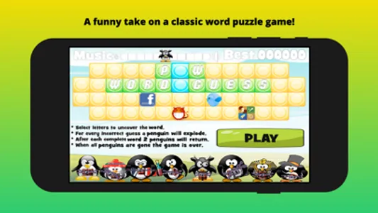 Penguin Wack Word Guess screenshot 0