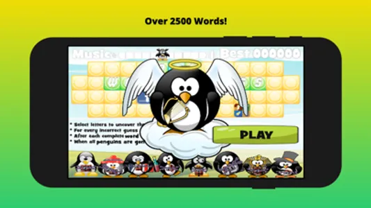 Penguin Wack Word Guess screenshot 1