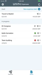 Unit4 Expenses screenshot 2