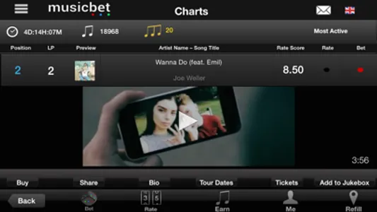 Musicbet screenshot 2