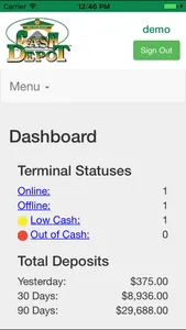 Cash Depot ATM Management screenshot 1