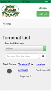 Cash Depot ATM Management screenshot 2