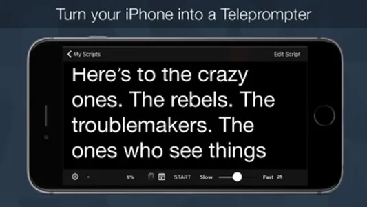 Teleprompter Pro - Script, Speech and Lyrics Prompter + screenshot 0