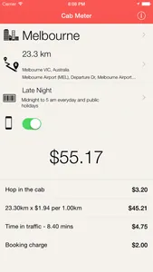 Taxi Meter Australia Cab Fares screenshot 0