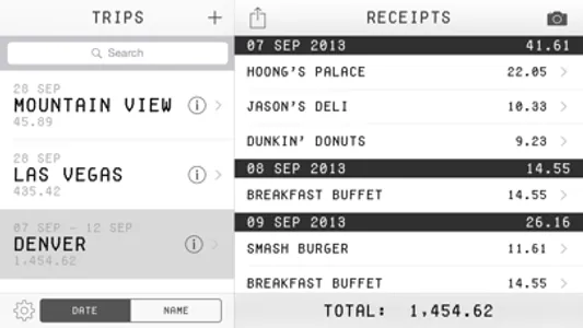 Trip Receipts screenshot 0