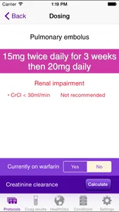 Managing Rivaroxaban screenshot 1