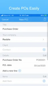 Purchase Order Pro, PO maker screenshot 1