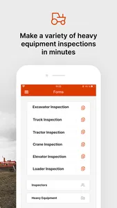 Heavy Equipment Inspection App screenshot 1