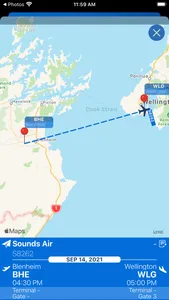 Wellington Airport Info +Radar screenshot 2