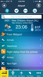 New Orleans Airport + Flight Tracker MSY Louis Armstrong screenshot 1