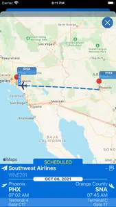 John Wayne Airport SNA + Radar screenshot 2