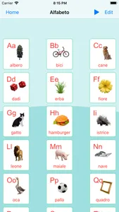 Italian Alphabet Cards screenshot 0