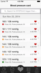 Blood Pressure & Pulse Diary screenshot 2