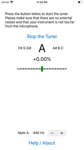 Chromatic Instrument Tuner screenshot 0