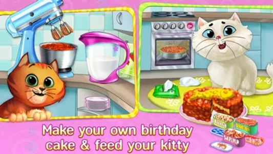 Kitty Cat Birthday Surprise: Care, Dress Up & Play screenshot 1