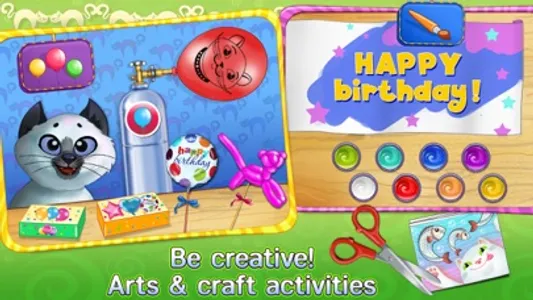 Kitty Cat Birthday Surprise: Care, Dress Up & Play screenshot 2