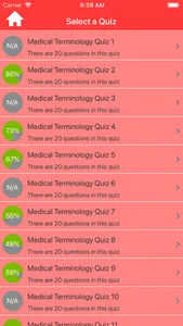 Medical Terminology Quizzes screenshot 1