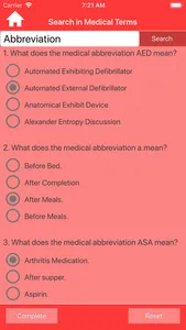 Medical Terminology Quizzes screenshot 4