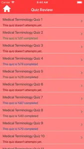 Medical Terminology Quizzes screenshot 5