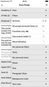 Font­ Finder screenshot 1
