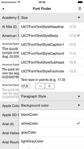 Font­ Finder screenshot 2