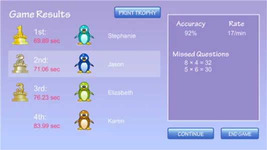 Penguin Jump Multiplication screenshot 2