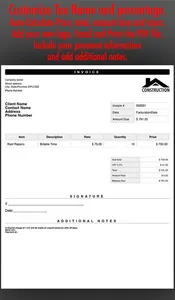 PDF Invoice Generator : Quick and Easy invoicing template app for the mobile freelancers screenshot 0