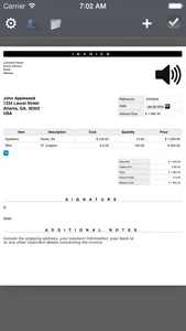 PDF Invoice Generator : Quick and Easy invoicing template app for the mobile freelancers screenshot 1
