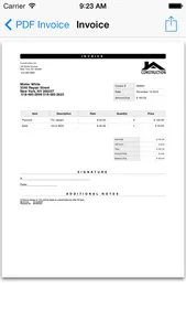 PDF Invoice Generator : Quick and Easy invoicing template app for the mobile freelancers screenshot 3